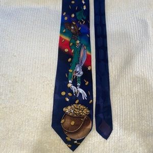 Warner bros Looney tunes Bugs Bunny tie 100% silk